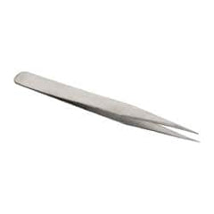 Value Collection - 4-3/4" OAL 1-SS Precision Tweezers - Fine Point - Strong Tooling