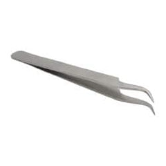 Value Collection - 4-1/2" OAL 7-SS Precision Tweezers - Curved Fine Point - Strong Tooling