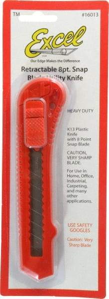 Excel - Snap Utility Knife - Red Plastic Handle, 1 Blade Included - Strong Tooling