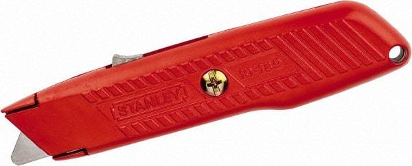 Stanley - Retractable Utility Knife - Orange Handle, 1 Blade Included - Strong Tooling