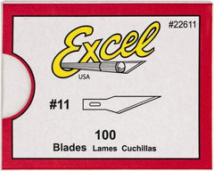 Excel - 100 Piece Steel Hobby Blade - 1-9/16" OAL - Strong Tooling