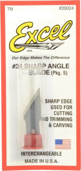 Excel - 5 Piece Steel Hobby Blade - 1-1/2" OAL - Strong Tooling