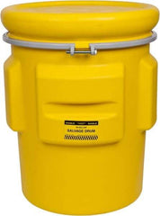 Eagle - 65 Gallon Capacity, Metal Band with Bolt Closure, Yellow Salvage Drum - 55 Gallon Container ,Polyethylene, 440 Lb. Capacity, UN 1H2/X200/S Listing - Strong Tooling