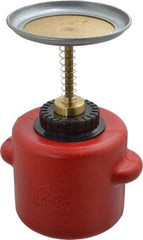 Eagle - 1 Quart Capacity, 9-3/4 Inch High x 5-1/4 Inch Diameter, Polyethylene Plunger Can - 5-1/4 Inch Dasher Diameter, Red, Approval Listing/Regulation FM - Strong Tooling