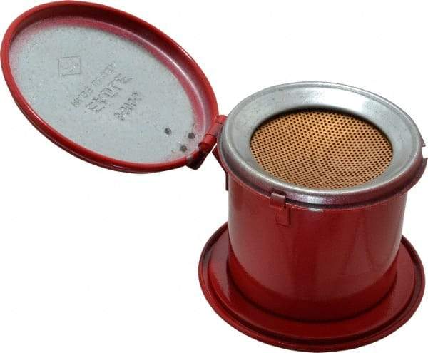 Eagle - 1/2 Pint Capacity, Coated Steel, Red Bench Can - 3-1/2 Inch High x 4-1/4 Inch Diameter, Includes Lid - Strong Tooling