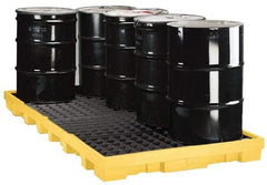 Eagle - 90 Gal Sump, 10,000 Lb Capacity, 8 Drum, Polyethylene Platform - 51-1/2" Long x 51-1/2, 102" Wide x 6-1/2" High - Strong Tooling