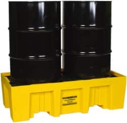 Eagle - 66 Gal Sump, 4,000 Lb Capacity, 2 Drum, Polyethylene Spill Deck or Pallet - 26-1/4" Long x 26-1/4, 51" Wide x 13-3/4" High - Strong Tooling