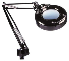 Value Collection - 38 Inch, Swing Arm, Clamp on, Fluorescent, Black, Magnifying Task Light - 22 Watt, 1.75x Magnification, 5 Inch Wide, 5 Inch Long - Strong Tooling