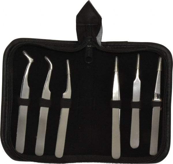 Value Collection - Stainless Steel Tweezer Set - 6 Piece - Strong Tooling