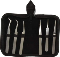 Value Collection - Stainless Steel Tweezer Set - 6 Piece - Strong Tooling