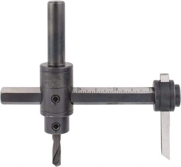 General - 1-3/4 to 7-7/8" Cutting Diam, Circle Cutter Tool - Straight Shank, 1/2" Shank Diam - Strong Tooling