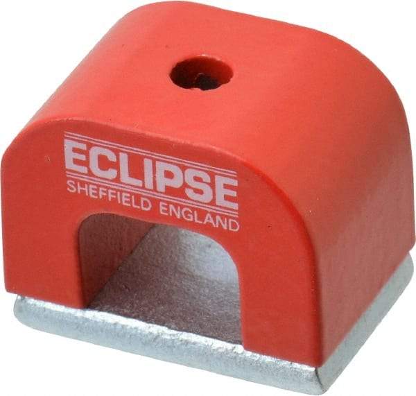 Eclipse - 1 Hole, 0.1969" Hole Diam, 51/64" Overall Width, 1-3/16" Deep, 51/64" High, 9.5 Lb Average Pull Force, Alnico Power Magnets - 7.5mm Pole Width, 550°C Max Operating Temp, Grade 5 Alnico - Strong Tooling