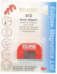 Eclipse - 1 Hole, 0.1969" Hole Diam, 63/64" Overall Width, 1-37/64" Deep, 63/64" High, 20 Lb Average Pull Force, Alnico Power Magnets - 10mm Pole Width, 550°C Max Operating Temp, Grade 5 Alnico - Strong Tooling