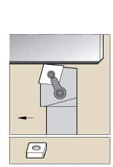 Kennametal - MCRN, Right Hand Cut, 15° Lead Angle, 1-1/2" Shank Height x 1-1/2" Shank Width, Negative Rake Indexable Turning Toolholder - 7" OAL, CN..64 Insert Compatibility, Series Kenloc - Strong Tooling