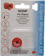 Eclipse - 13/16" Diam, 10-32 Thread, 5 Lb Average Pull Force, Mild Steel, Alnico Pot Magnets - 220°C Max Operating Temp, 3/4" High, Grade 5 Alnico - Strong Tooling