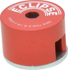 Eclipse - 1" Diam, 3/16" Hole Diam, 3.4 kg Max Pull Force Alnico Button Magnet - 5/8" High, 11/32" Gap Width, Grade 5 Alnico - Strong Tooling