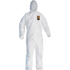 KleenGuard - Size 3XL SMS General Purpose Coveralls - White, Zipper Closure, Elastic Cuffs, Elastic Ankles, Serged Seams - Strong Tooling