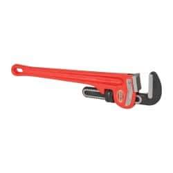 Ridgid - 18" Cast Iron Straight Pipe Wrench - 2-1/2" Pipe Capacity - Strong Tooling