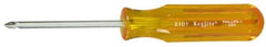 Xcelite - #1, 6-5/8" OAL, Standard Phillips Screwdriver - 3" Blade Length, Round Shank, Acetate Handle - Strong Tooling