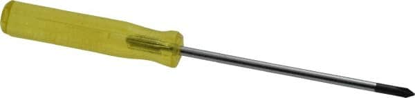 Stanley - #0, 5-1/8" OAL, Standard Phillips Screwdriver - 2" Blade Length, Round Shank, Acetate Handle - Strong Tooling