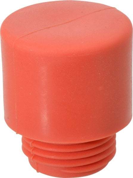 Made in USA - 1" Face Diam, Grade Medium, Red Hammer Tip/Face - Vinyl - Strong Tooling