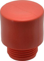 Made in USA - 1-1/2" Face Diam, Grade Medium, Red Hammer Tip/Face - Vinyl - Strong Tooling