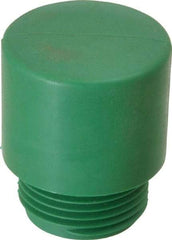 Made in USA - 1-1/4" Face Diam, Grade Hard, Green Hammer Tip/Face - Vinyl - Strong Tooling