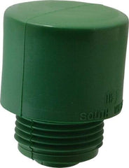 Made in USA - 1-1/2" Face Diam, Grade Hard, Green Hammer Tip/Face - Vinyl - Strong Tooling