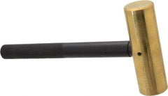 Value Collection - 4 Lb Nonsparking Brass Hammer - 11-3/8" OAL, 1-3/4" Face Diam, Aluminum Handle - Strong Tooling