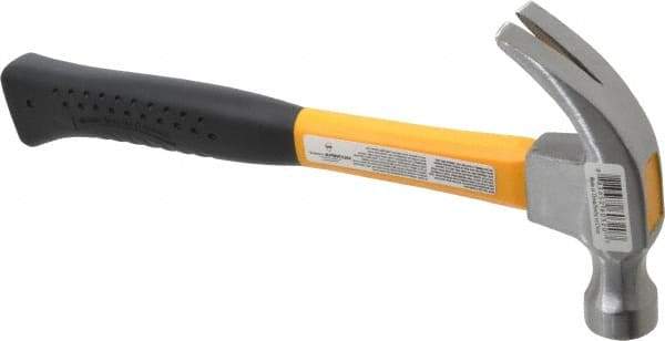 Value Collection - 1 Lb Head, Curved-Economy Hammer - 13" OAL, Fiberglass Handle with Grip - Strong Tooling