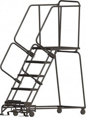 Ballymore - 83" 5 Step Ladder - 450 Lb Capacity, 50" Platform Height, 30" Base Width x 56" Depth, Expanded Metal Tread - Strong Tooling