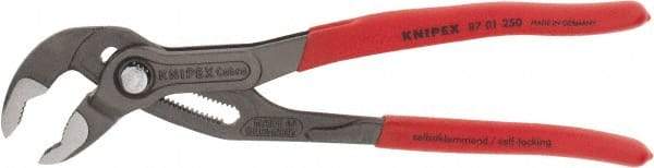 Knipex - 10" OAL, 2" Max Capacity, 25 Position Water Pump Tongue & Groove Pliers - Standard V-Jaws, Standard Head, Nonslip Plastic Handles - Strong Tooling