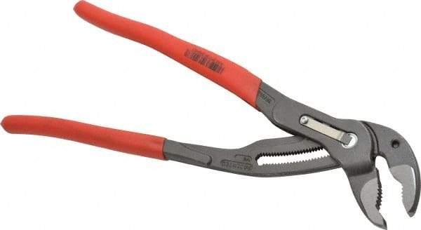 Knipex - 12" OAL, 2-3/4" Max Capacity, 30 Position Water Pump Tongue & Groove Pliers - Standard V-Jaws, Standard Head, Nonslip Plastic Handles - Strong Tooling