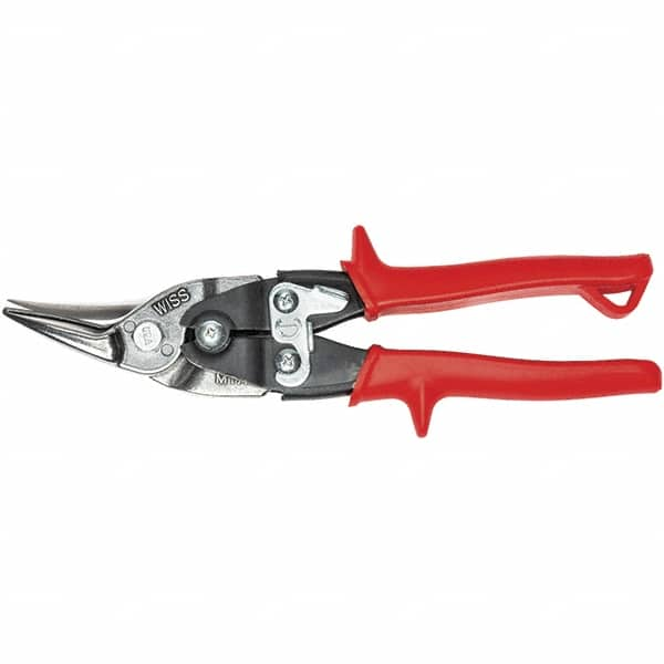 Wiss - 1-3/8" Length of Cut, Left Pattern Aviation Snip - 9-3/4" OAL, Nonslip Textured Grip Handle, 18 AWG Steel Capacity - Strong Tooling