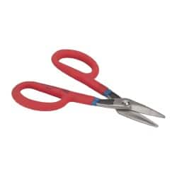 Wiss - 2-1/4" Length of Cut, Straight Pattern Tinner's Snip - 10-1/4" OAL, Cushion Grip Handle, 23 AWG Steel Capacity - Strong Tooling