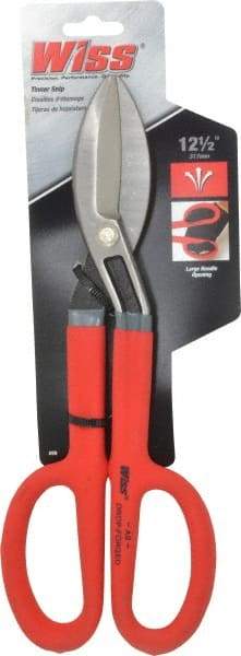 Wiss - 3" Length of Cut, Straight Pattern Tinner's Snip - 12-1/2" OAL, Cushion Grip Handle, 20 AWG Steel Capacity - Strong Tooling