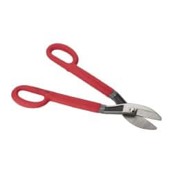 Wiss - 2-1/2" Length of Cut, Straight Pattern Tinner's Snip - 16-1/2" OAL, Cushion Grip Handle, 16 AWG Steel Capacity - Strong Tooling