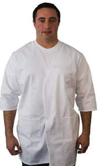 PRO-SAFE - Size M White Smock with 5 Pockets - Polyester and Cotton, Buttonless and Ties In Back - Strong Tooling