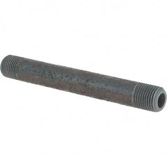 Made in USA - Schedule 80, 1/8" Diam x 3" Long Black Pipe Nipple - Threaded - Strong Tooling