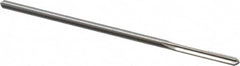 Alvord Polk - #25 High Speed Steel 4 Flute Chucking Reamer - Straight Flute, 0.143" Straight Shank, 1" Flute Length, 4" OAL - Strong Tooling