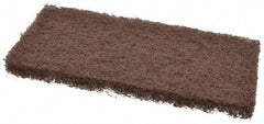 3M - 10" Long x 4-5/8" x 1" Thick Wide Scouring Pad - Heavy-Duty, Brown - Strong Tooling