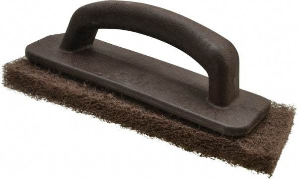 3M - 10" Long x 4.63" Wide x 1/2" Thick Hand Block with Cleansing Pad - Medium-Duty, Brown - Strong Tooling