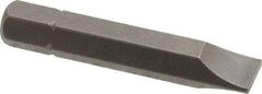 Apex - 9/32" x 0.046" Blade, 1/4" Drive Slotted Screwdriver Bit - 1-1/2" OAL, Insert Bit - Strong Tooling