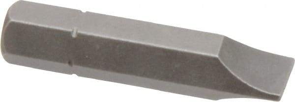 Apex - 21/64" x 0.05" Blade, 5/16" Drive Slotted Screwdriver Bit - 1-1/2" OAL, Insert Bit - Strong Tooling