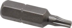 Apex - 1/4" Drive T10 Torx Screwdriver Bit - 1" OAL, Tamper Resistant Bit - Strong Tooling