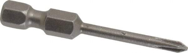 Apex - #0 Phillips Screwdriver Bit - 1/4" Hex Drive, 1-15/16" OAL - Strong Tooling