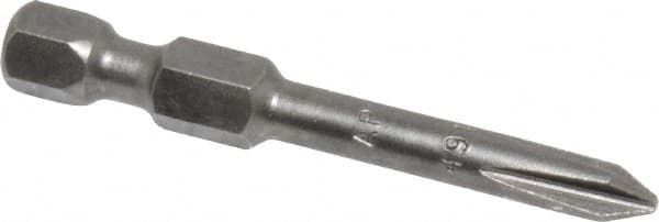 Apex - #1 Phillips Screwdriver Bit - 1/4" Hex Drive, 1-15/16" OAL - Strong Tooling