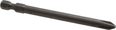 Apex - #2 Phillips Screwdriver Bit - 1/4" Hex Drive, 3-1/2" OAL - Strong Tooling