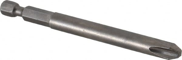 Apex - #3 Phillips Screwdriver Bit - 1/4" Hex Drive, 3-1/2" OAL - Strong Tooling