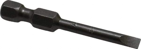 Apex - 0.154" Slotted Screwdriver Bit - 1/4" Hex Drive, 1-15/16" OAL - Strong Tooling